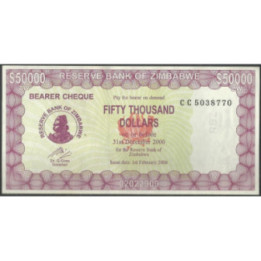 Zimbabwe 50.000 Dollars 1 Feb 2006 P30
