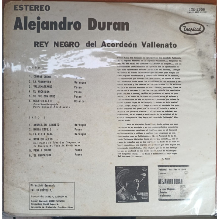 Alejandro Duran - Rey Negro reverso