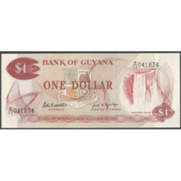 Guyana 1 Dollar ND1989 Firma 7 P21f