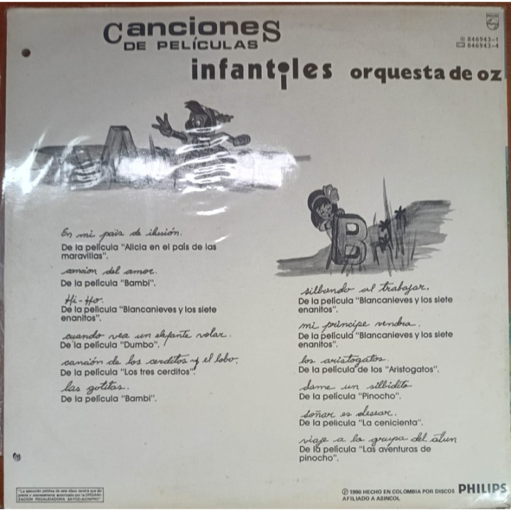Orquesta de Oz - Canciones de Peliculas Infantiles reverso