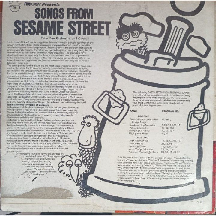 Sesame Street - Songs Of Sesame Street reverso