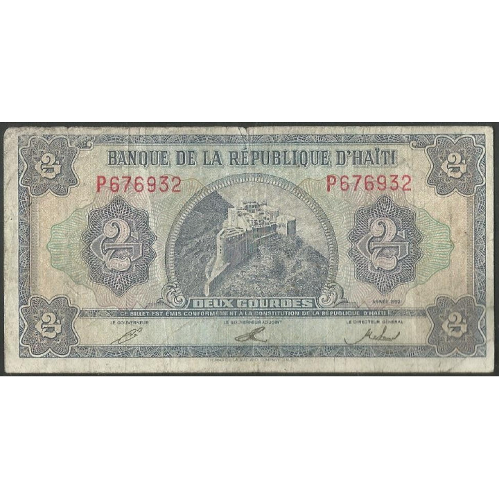 Haiti 2 Gourdes 1992 P260a