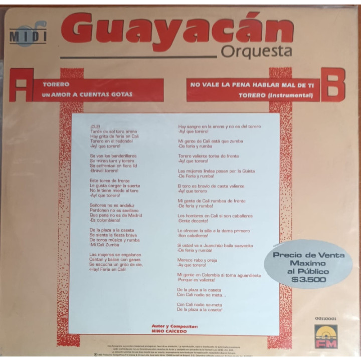 Guayacan Orquesta - Torero reverso