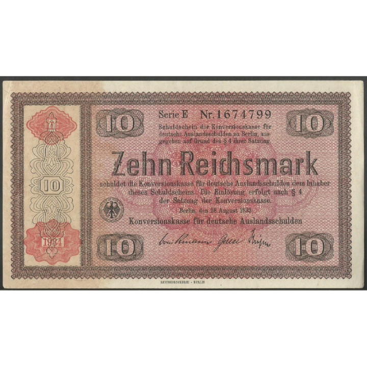 Alemania 3° Reich 10 Reichsmark 1934 P208