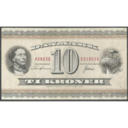 Dinamarca 10 Kroner 1969 P44ac