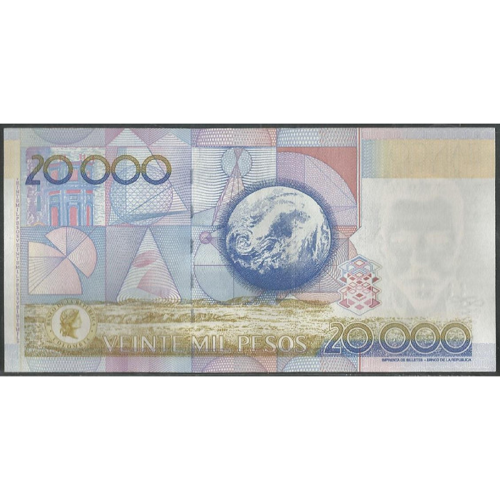 Billete de 20.000 Pesos 6 Ago 2010 BGW736 reverso