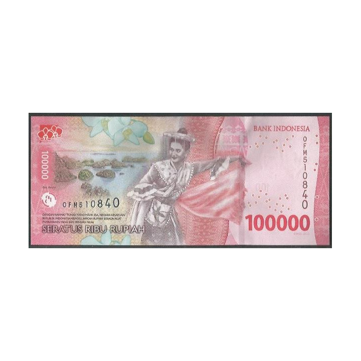 Indonesia 100.000 Rupias 2022 P168 reverso