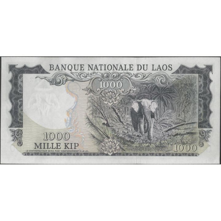 Laos 1.000 Kip ND1975 P18a - No emitido reverso